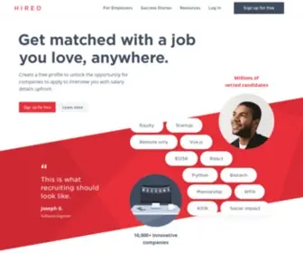 Hired.co.uk(Job Search Marketplace) Screenshot