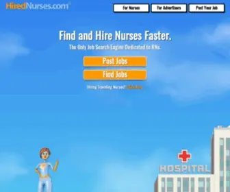 Hirednurses.com(Find jobs at) Screenshot