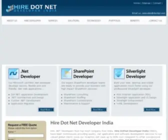 Hiredotnetdeveloperindia.com(Hire Dot Net Developer India) Screenshot