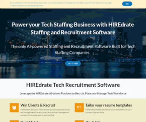 Hiredrate.com(Eliminate Recruiter bias with our Recruitment/ Match Analytics softwar) Screenshot