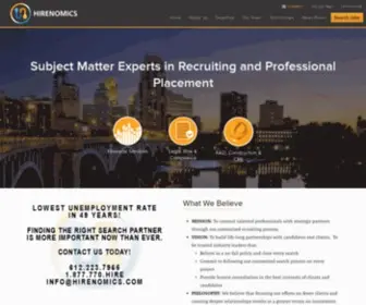 Hirenomics.com(Executive Search) Screenshot