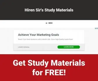 Hirensir.com(Hiren Sir's Study Materials) Screenshot