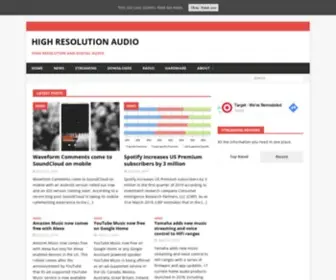 Hiresaudio.online(High Resolution Audio Online) Screenshot