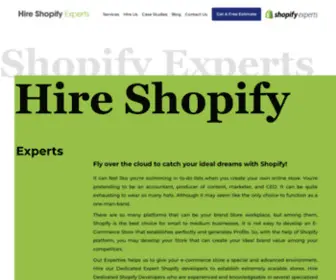 Hireshopifyexperts.com(Hire Shopify Developers) Screenshot