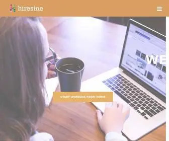 Hiresine.com(Work from home find work) Screenshot