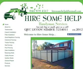 Hiresomehelp.com.au(Hire Some Help) Screenshot