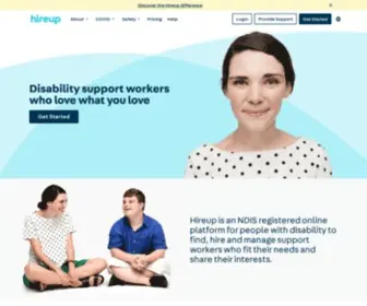 Hireup.com.au(Disability Support Workers) Screenshot