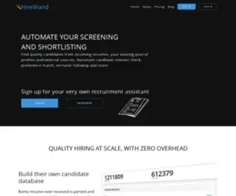 Hirewand.com(Find candidate for hiring) Screenshot