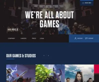 Hirez.com(Hi-Rez Studios) Screenshot