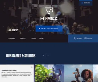 Hirezstudios.com(Hi-Rez Studios) Screenshot