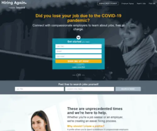 Hiringagain.com(Start Your Next Career Journey with HiringAgain) Screenshot