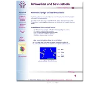 Hirnwellen-UND-Bewusstsein.de(Hirnwellen und Bewusstsein) Screenshot