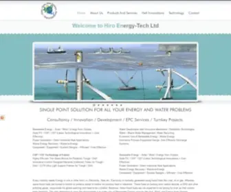 Hiroenergysolutions.com(Whole World Needs Energy and Water) Screenshot