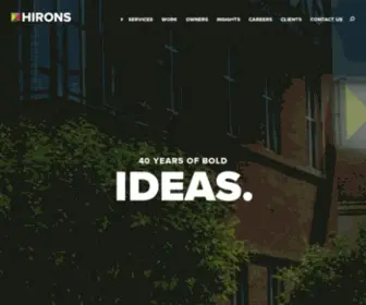 Hirons.com(Marketing and Communications) Screenshot