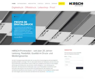 Hirschdruck.de(HIRSCH Printmedien) Screenshot