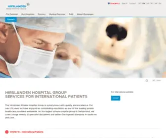 Hirslanden.com(Swiss Private Hospital Group) Screenshot