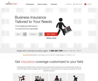 Hiscox.com(Business Insurance) Screenshot