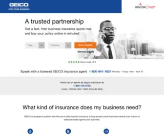 Hiscoxgl.com(GEICO and Hiscox) Screenshot