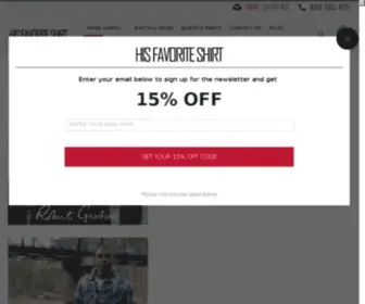 Hisfavoriteshirt.com(Men's designer shirts) Screenshot