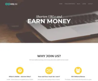 Hislink.net(Earn money on short links. Short links and earn money) Screenshot