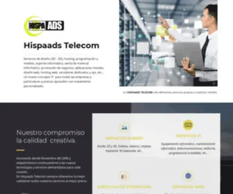 Hispaads.com(Hispaads Telecom Servicios) Screenshot