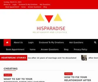 Hisparadise.com(Paradise of Relationship and Lifestyle) Screenshot