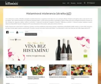 Histaminovaintolerancia.sk(Histamínová intolerancia) Screenshot