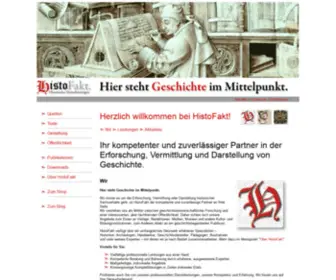 Histofakt.de(HistoFakt. Historische Dienstleistungen) Screenshot