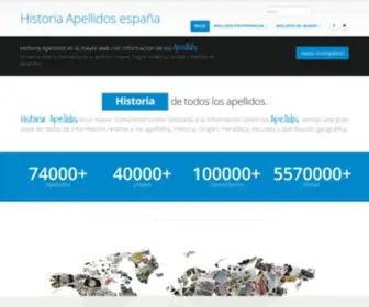 Historiaapellidos.com(Apellidos españa) Screenshot