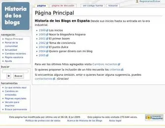 Historiadelosblogs.com(Historia de los Blogs) Screenshot