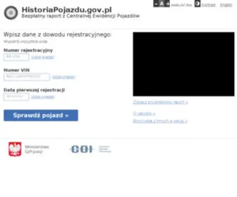 Historiapojazdu.gov.pl(Raport zawiera) Screenshot