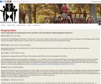 Historicalwritersofamerica.org(Historical Writers of America) Screenshot