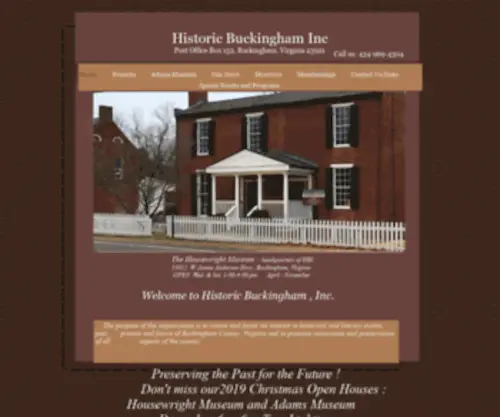 Historicbuckingham.org(Historic Buckingham Inc) Screenshot