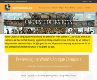 Historiccarousels.com(Consulting, Restorations, Repairs, Exhibits, Sales) Screenshot