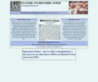 HistoricFood.com(Historic Food Welcome) Screenshot