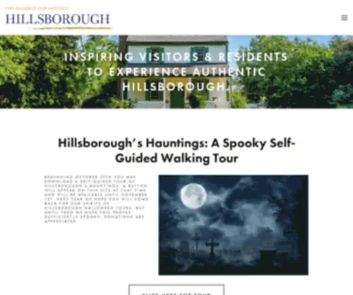 Historichillsborough.org(The Alliance for Historic Hillsborough) Screenshot