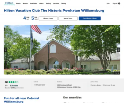 HistoricPowhatanresort.com(Williamsburg, Virginia) Screenshot