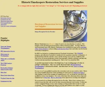 Historictimekeepers.com(Historic Timekeepers Restoration Services and Supplies) Screenshot