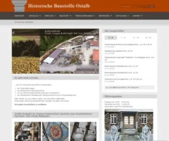 Historische-Baustoffe-Ostalb.de(Ankauf und Verkauf historische Baustoffe aus mehreren Jahrhunderten) Screenshot