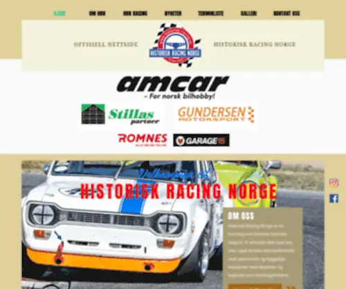 Historisk-Racing.no(Portal for Foreningen Historisk Racing Norge) Screenshot