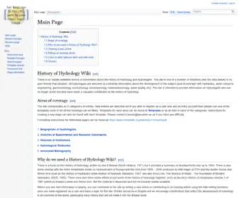 History-OF-HYdrology.net(History of Hydrology Wiki) Screenshot