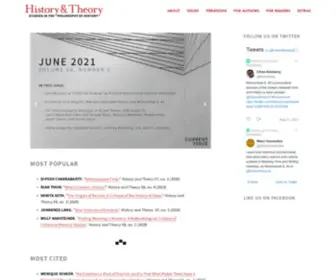 Historyandtheory.org(History and Theory) Screenshot