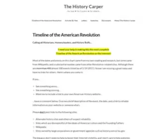 Historycarper.com(Timeline of the American Revolution) Screenshot