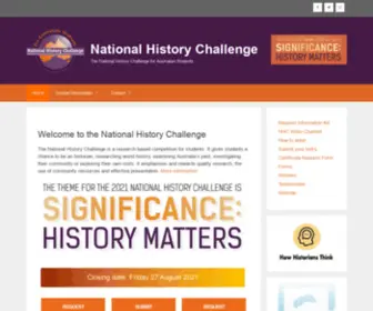 Historychallenge.org.au(The National History Challenge for Australian Students) Screenshot