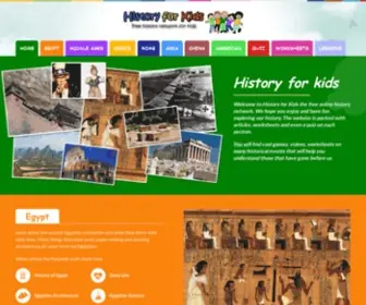 Historyforkids.net(History for kids Home) Screenshot