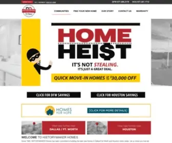 Historymaker.com(New Homes For Sale In Dallas Forth Worth) Screenshot