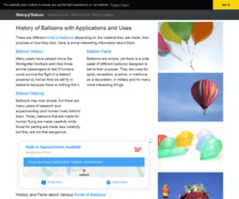 Historyofballoons.com(History of Balloons) Screenshot