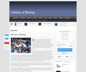 Historyofboxing.info(Historyofboxing info) Screenshot