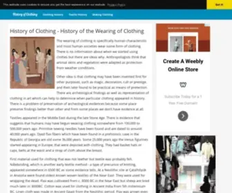 Historyofclothing.com(History of Clothing) Screenshot