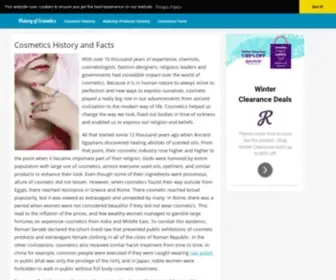 Historyofcosmetics.net(History of cosmetics) Screenshot